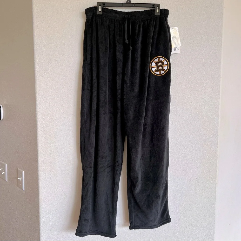 NWT NHL Austin Bruins Black Pajama Lounge Pant